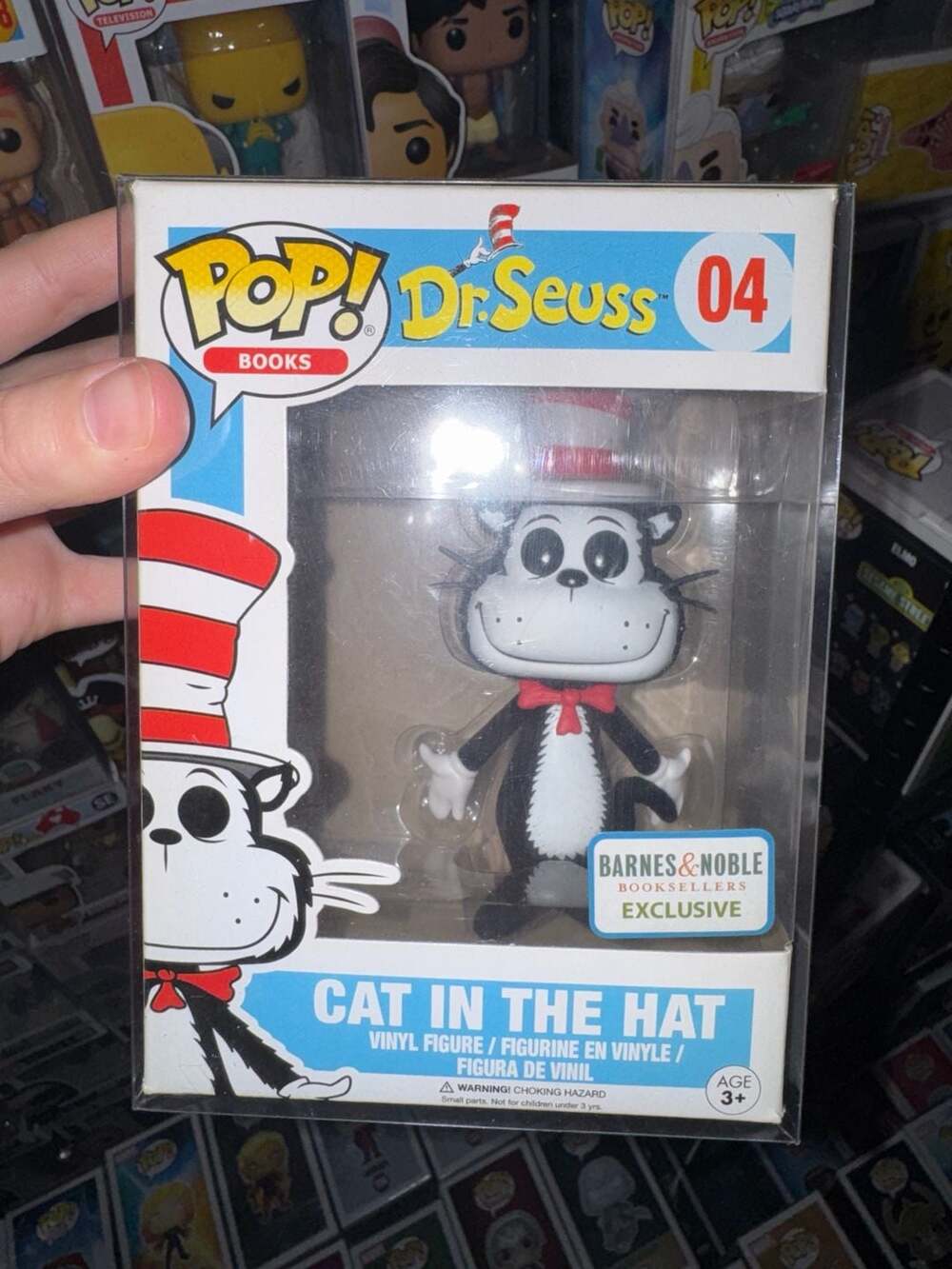 Funko POP Books Dr. Seuss Cat in the Hat 04 Barnes & Noble Exclusive FLOCKED